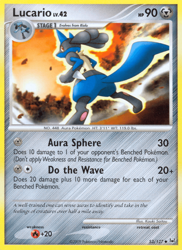 Lucario — Platinum #53/127, raw, NM