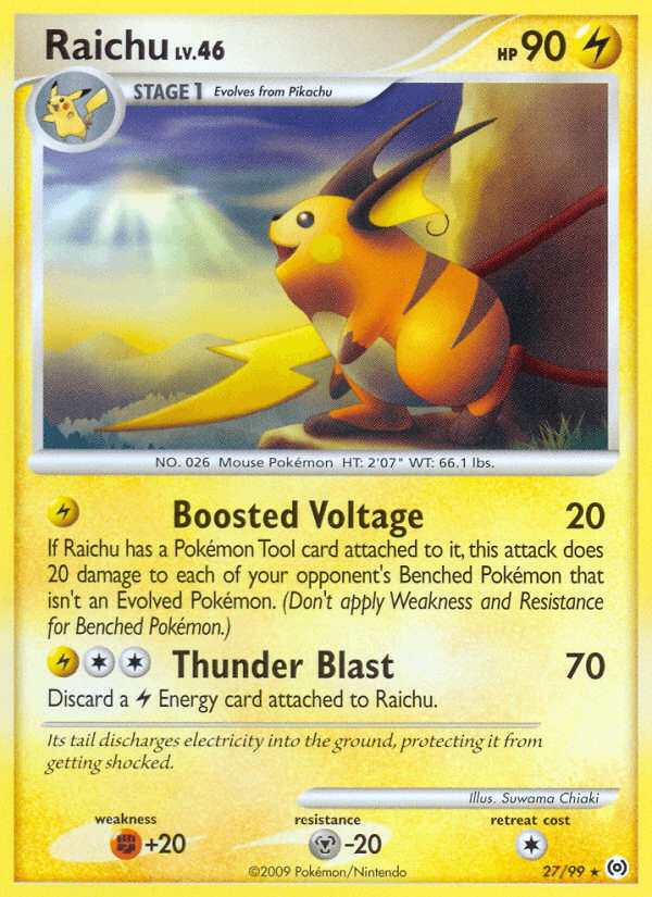 Raichu — Arceus #27/99, raw, NM