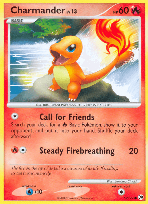 Charmander — Arceus #59/99, raw, NM