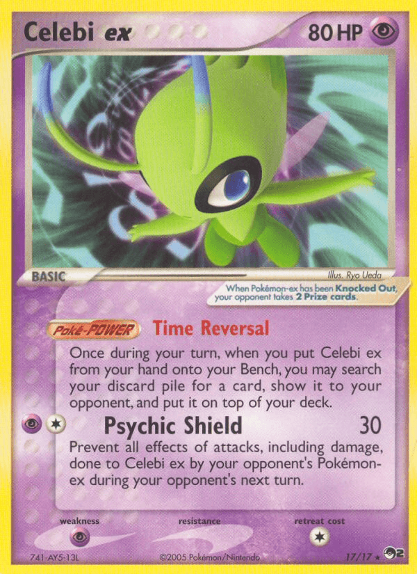 Celebi ex — POP Series 2 #17/17, raw, NM