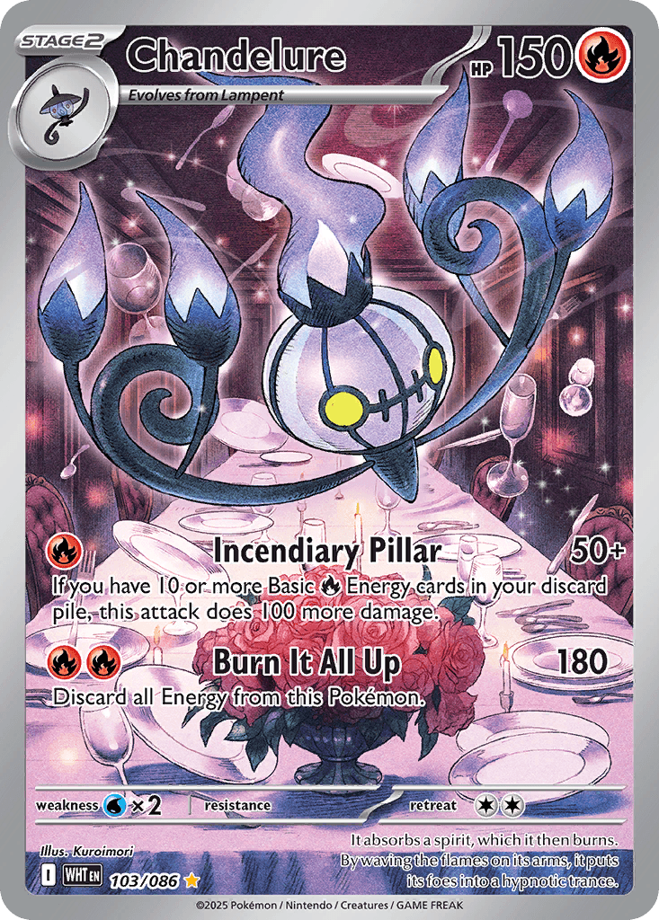 Chandelure — White Flare #103/86, PSA 10