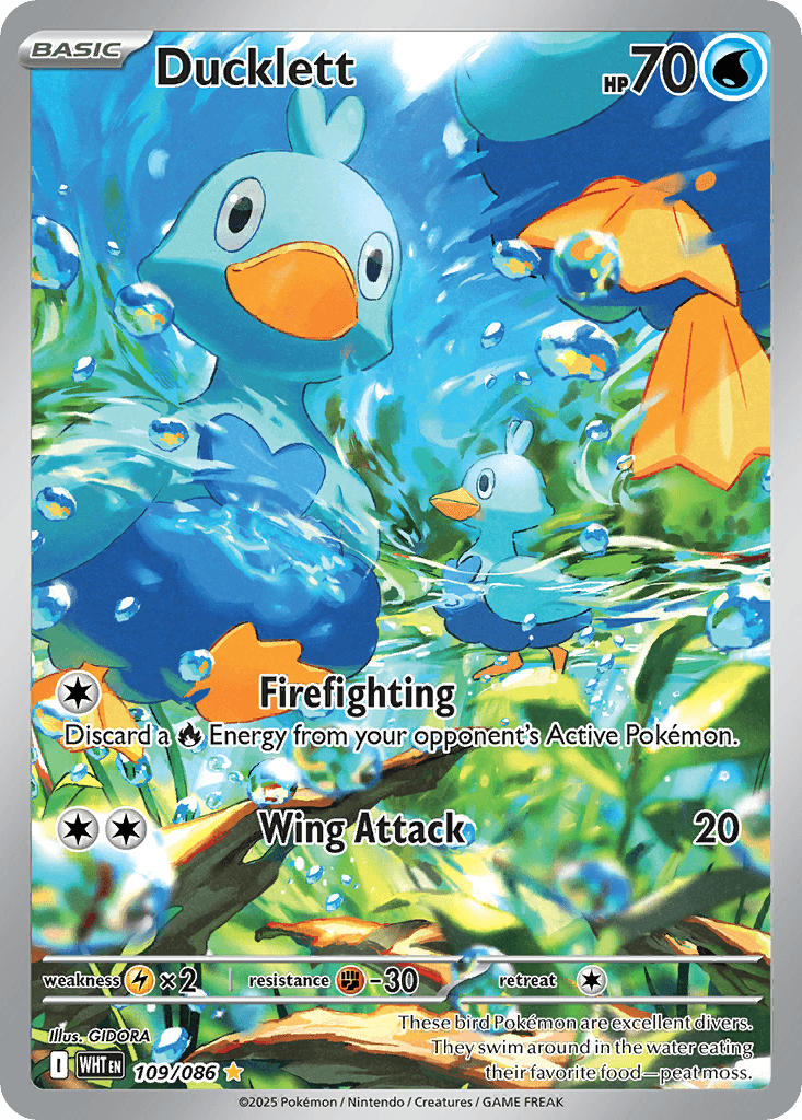 Ducklett — White Flare #109/86, PSA 10