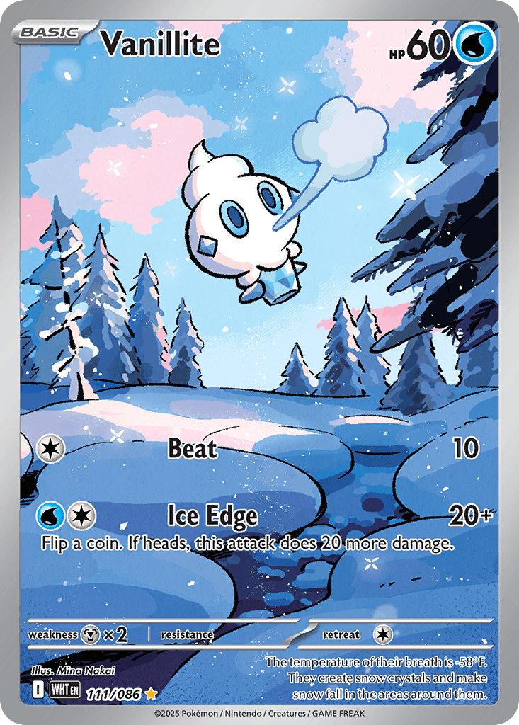 Vanillite — White Flare #111/86, raw, NM
