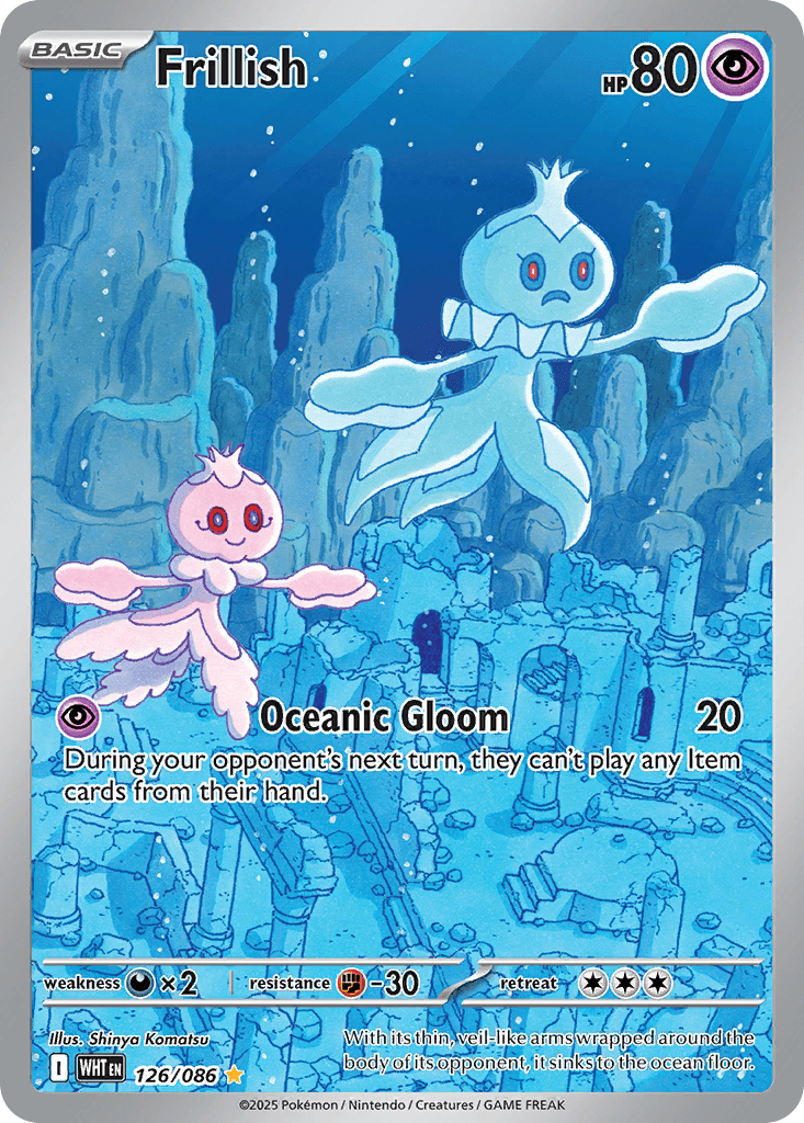 Frillish — White Flare #126/86, PSA 8