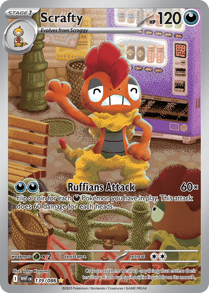 Scrafty — White Flare #139/86, raw, NM