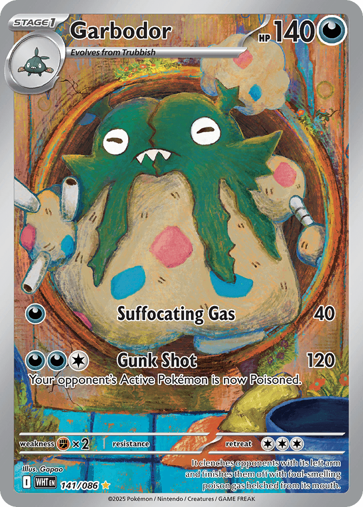 Garbodor — White Flare #141/86, raw, NM