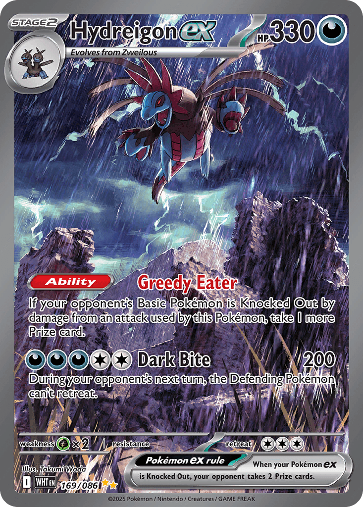 Hydreigon ex — White Flare #169/86, PSA 10