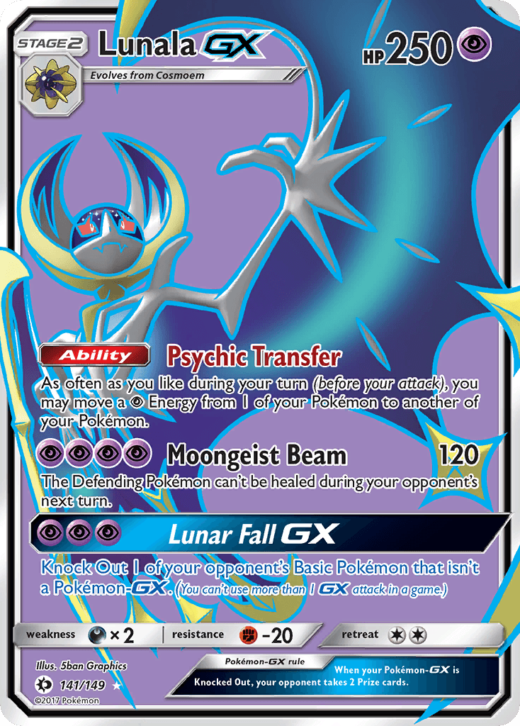 Lunala GX — Sun & Moon #141/149, PSA 10