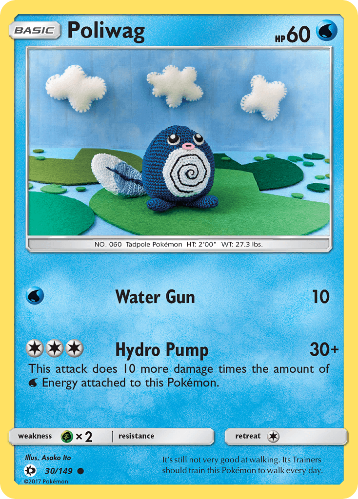 Poliwag — Sun & Moon #30/149, raw, NM