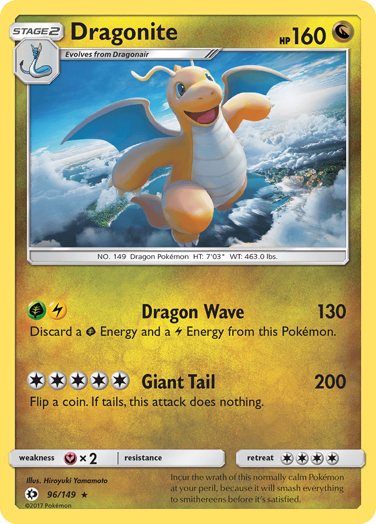 Dragonite — Sun & Moon #96/149, raw, NM
