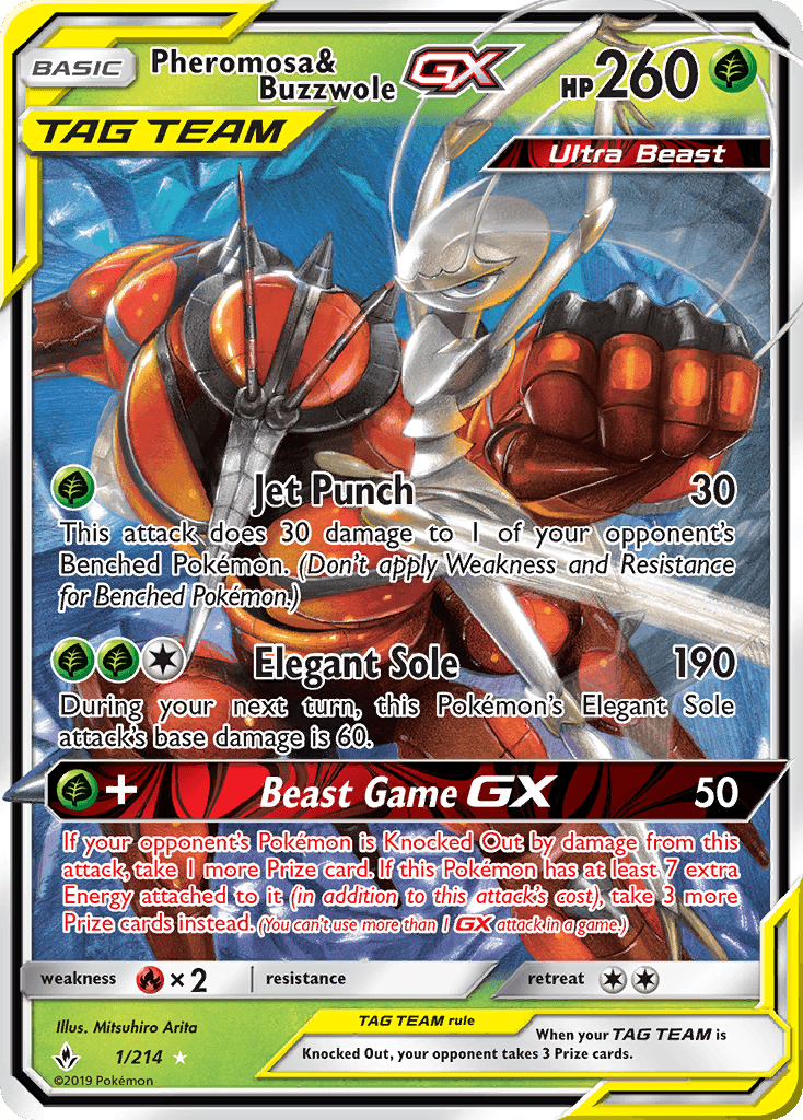 Pheromosa & Buzzwole GX — Unbroken Bonds #1/214, CGC 10