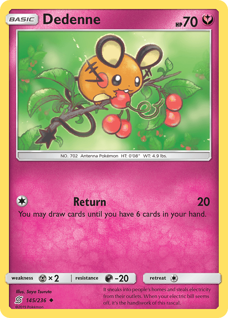 Dedenne — Unified Minds #145/236, raw, NM