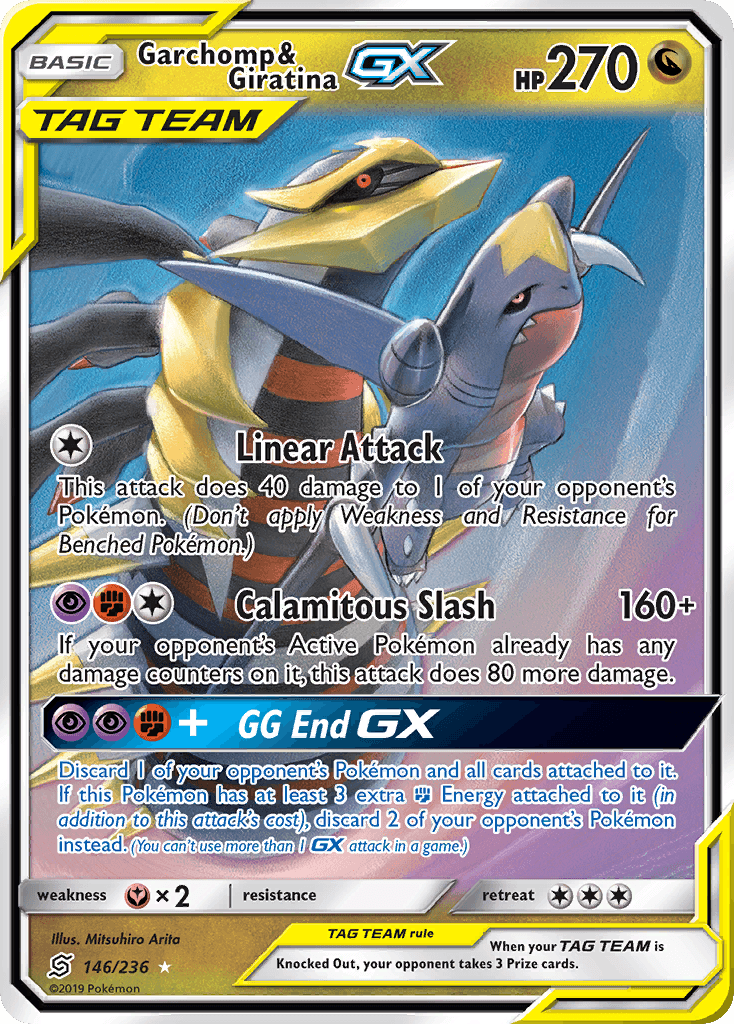 Garchomp & Giratina GX — Unified Minds #146/236, CGC 10