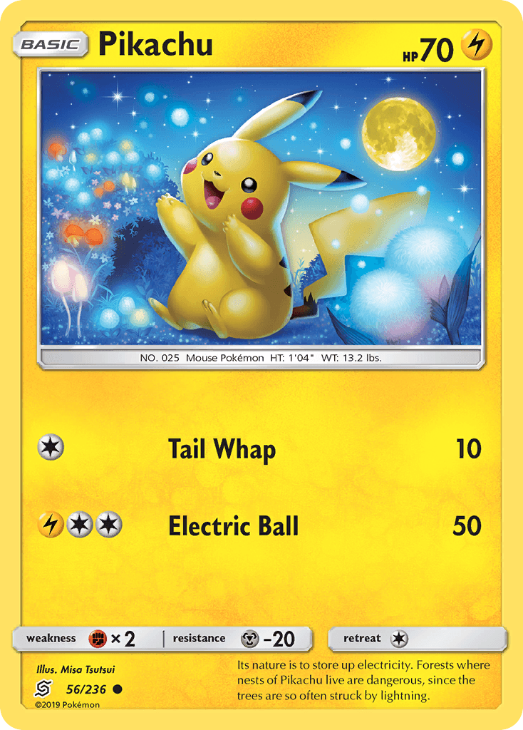 Pikachu — Unified Minds #56/236, raw, NM