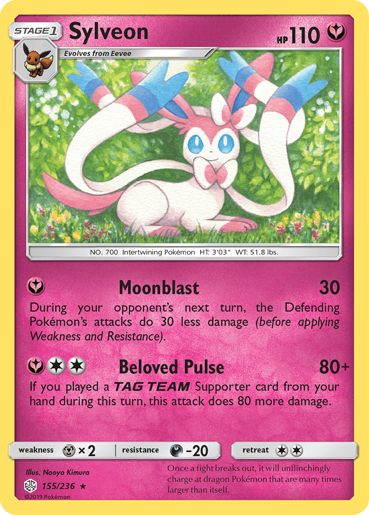 Sylveon — Cosmic Eclipse #155/236, raw, NM