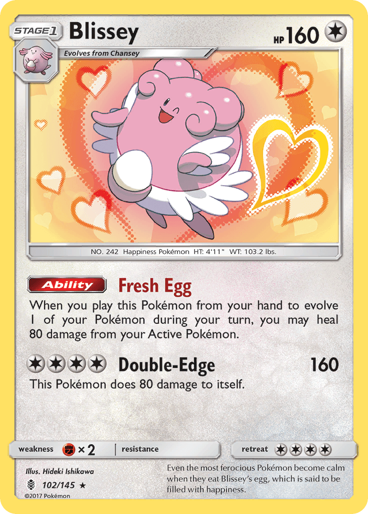 Blissey — Guardians Rising #102/145, raw, NM