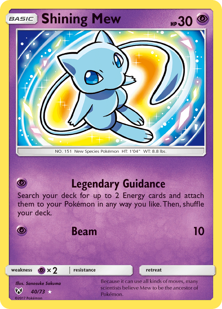 Shining Mew — Shining Legends #40/73, PSA 10