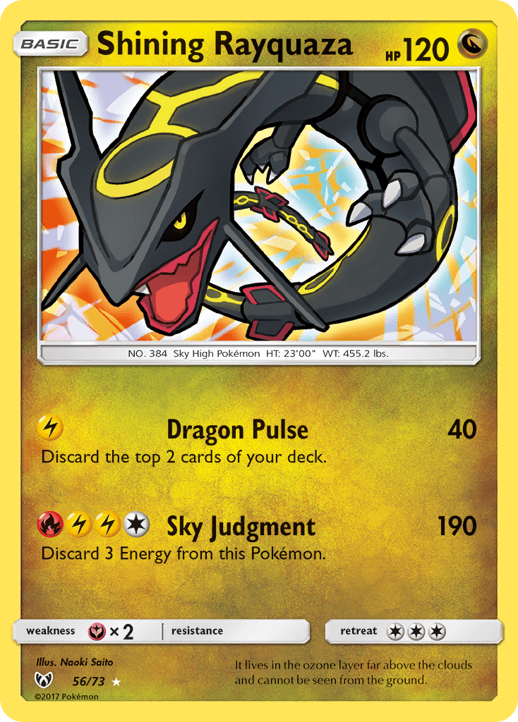 Shining Rayquaza — Shining Legends #56/73, PSA 9