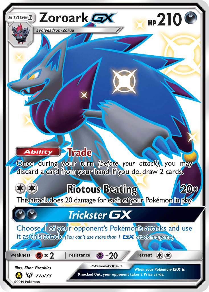 Zoroark GX — Shining Legends #77a, PSA 10