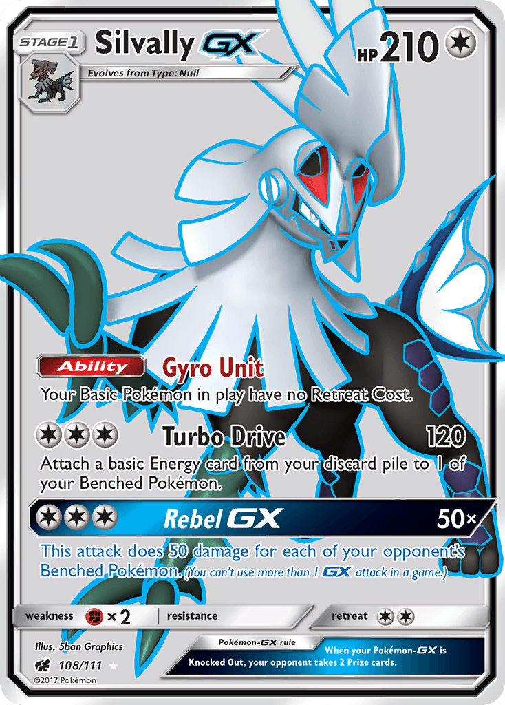 Silvally GX — Crimson Invasion #108/111, raw, NM