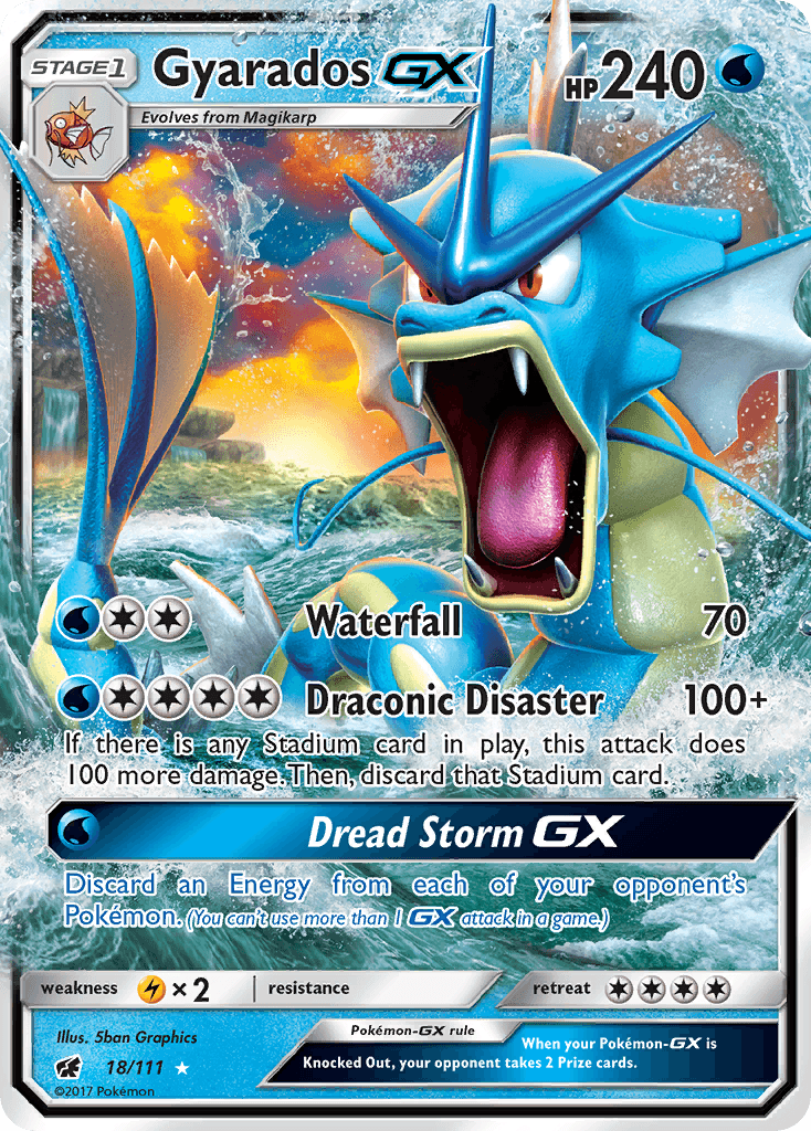 Gyarados GX — Crimson Invasion #18/111, PSA 10