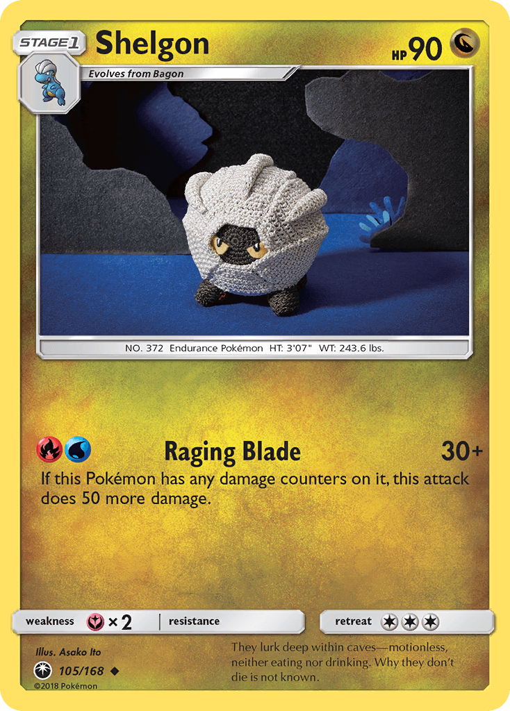 Shelgon — Celestial Storm #105/168, raw, NM