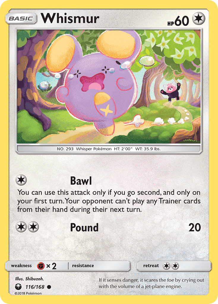 Whismur — Celestial Storm #116/168, raw, NM