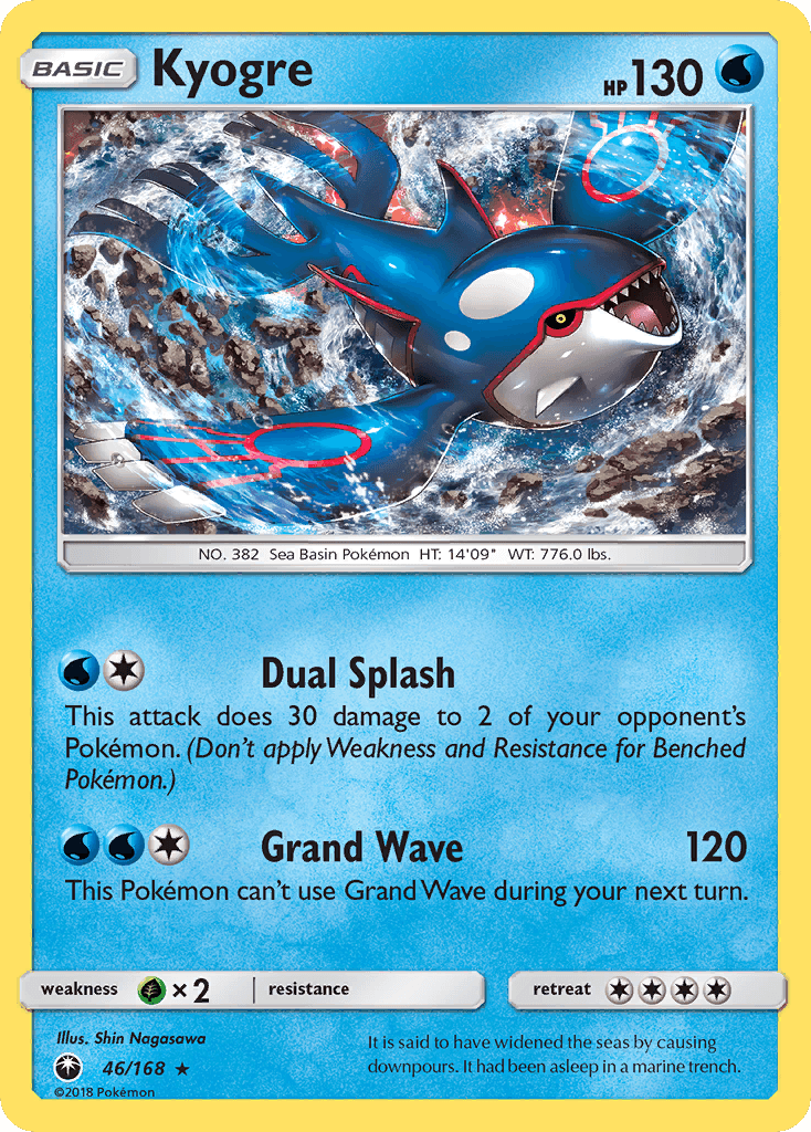 Kyogre — Celestial Storm #46/168, raw, NM