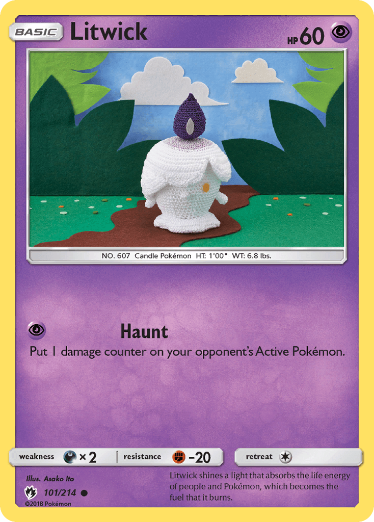 Litwick — Lost Thunder #101/214, raw, NM