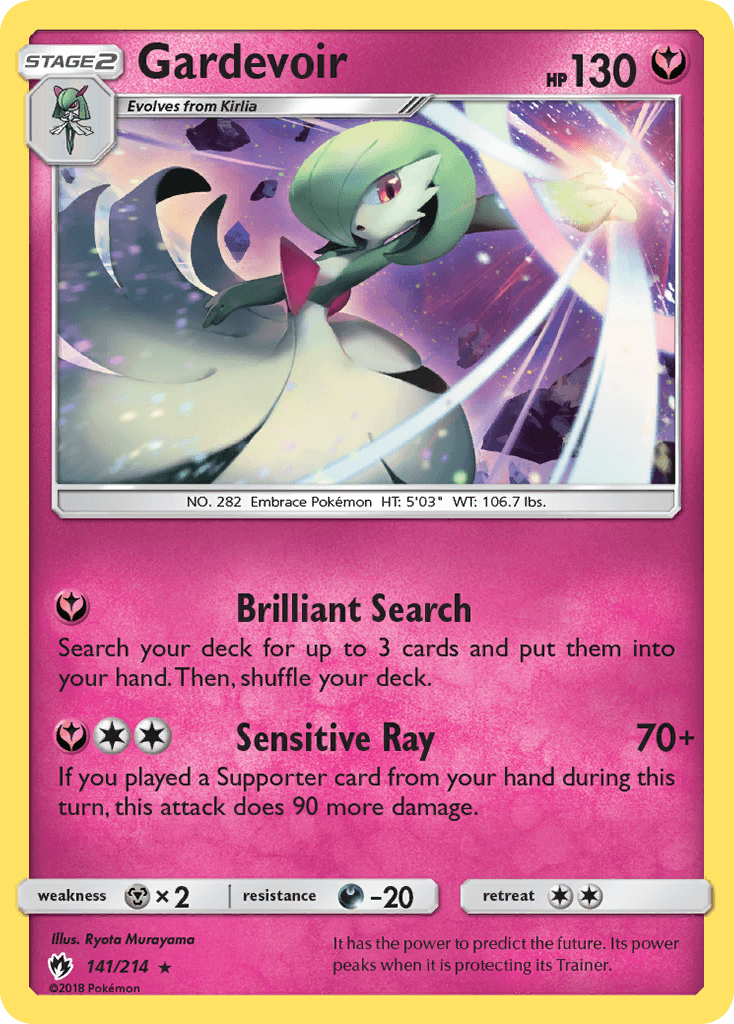 Gardevoir — Lost Thunder #141/214, raw, NM
