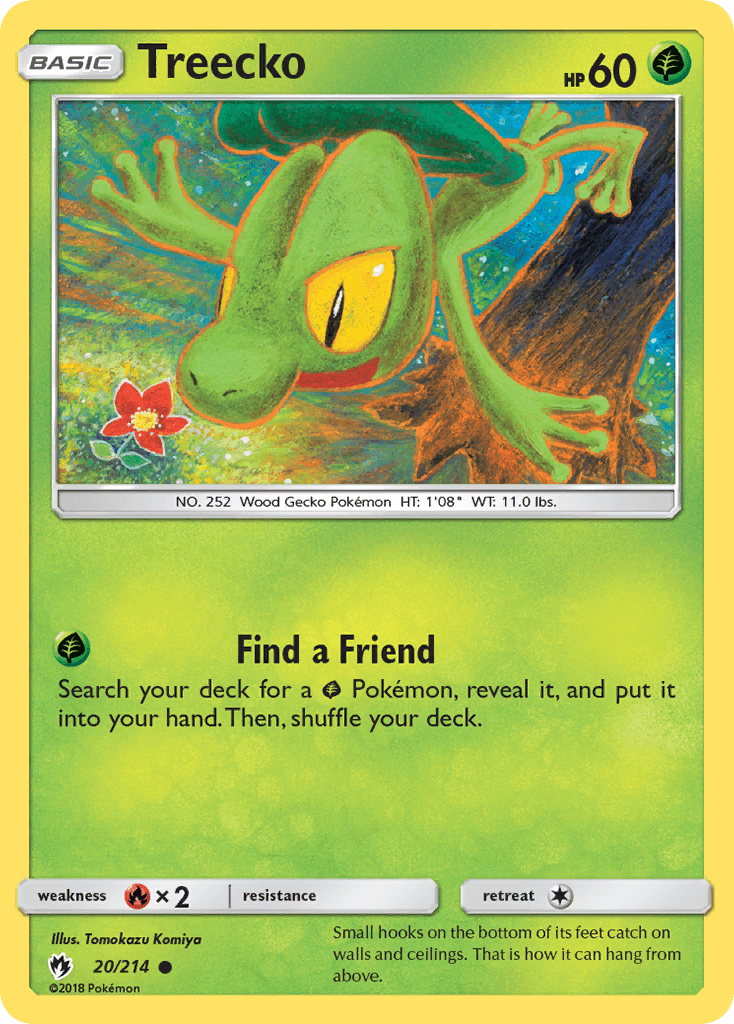 Treecko — Lost Thunder #20/214, raw, NM