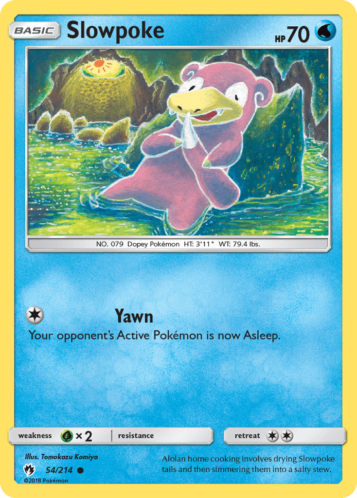 Slowpoke — Lost Thunder #54/214, raw, NM