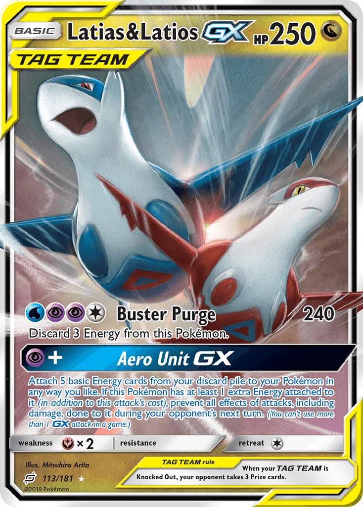 Latias & Latios GX — Team Up #113/181, PSA 10