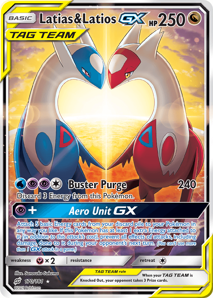 Latias & Latios GX — Team Up #170/181, PSA 9