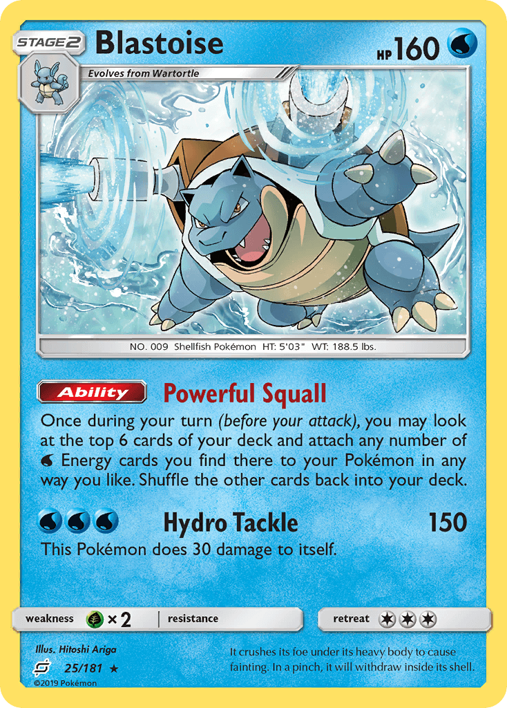 Blastoise — Team Up #25/181, raw, NM