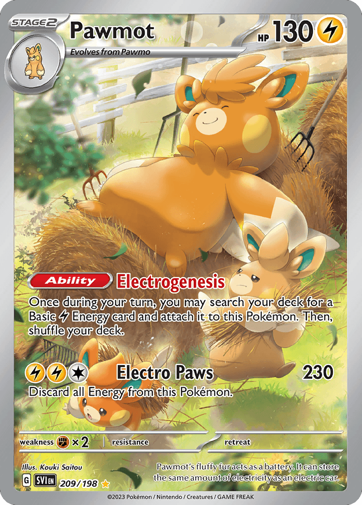 Pawmot — Scarlet & Violet #209/198, PSA 8