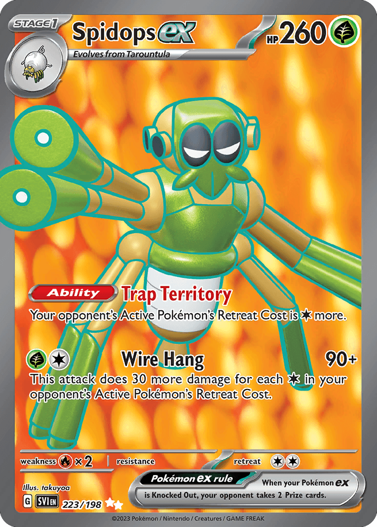 Spidops ex — Scarlet & Violet #223/198, PSA 9