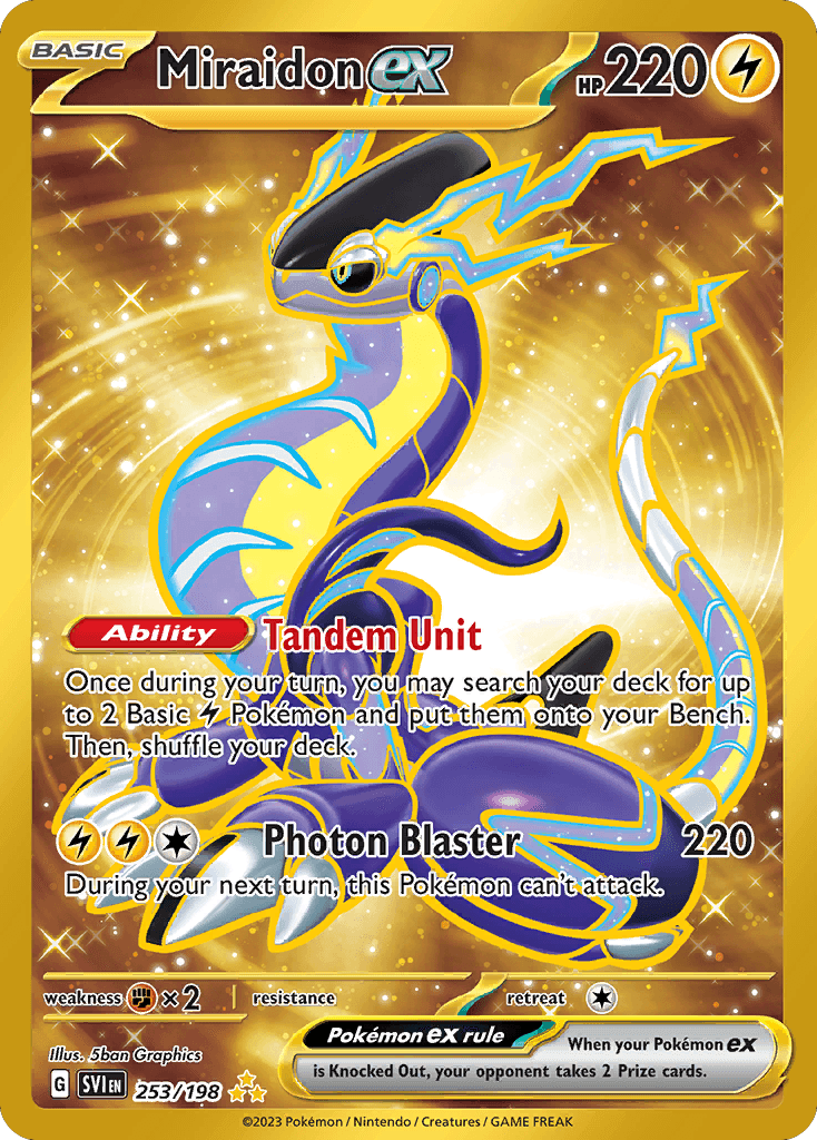 Miraidon ex — Scarlet & Violet #253/198, PSA 10