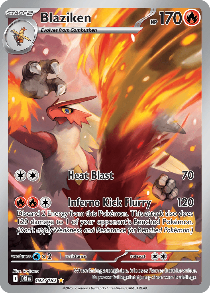 Blaziken — Destined Rivals #192/182, raw, NM