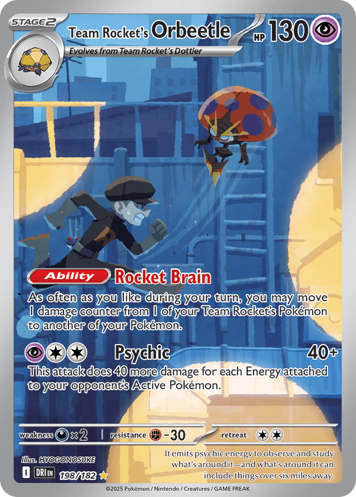 Team Rocket's Orbeetle — Destined Rivals #198/182, PSA 10