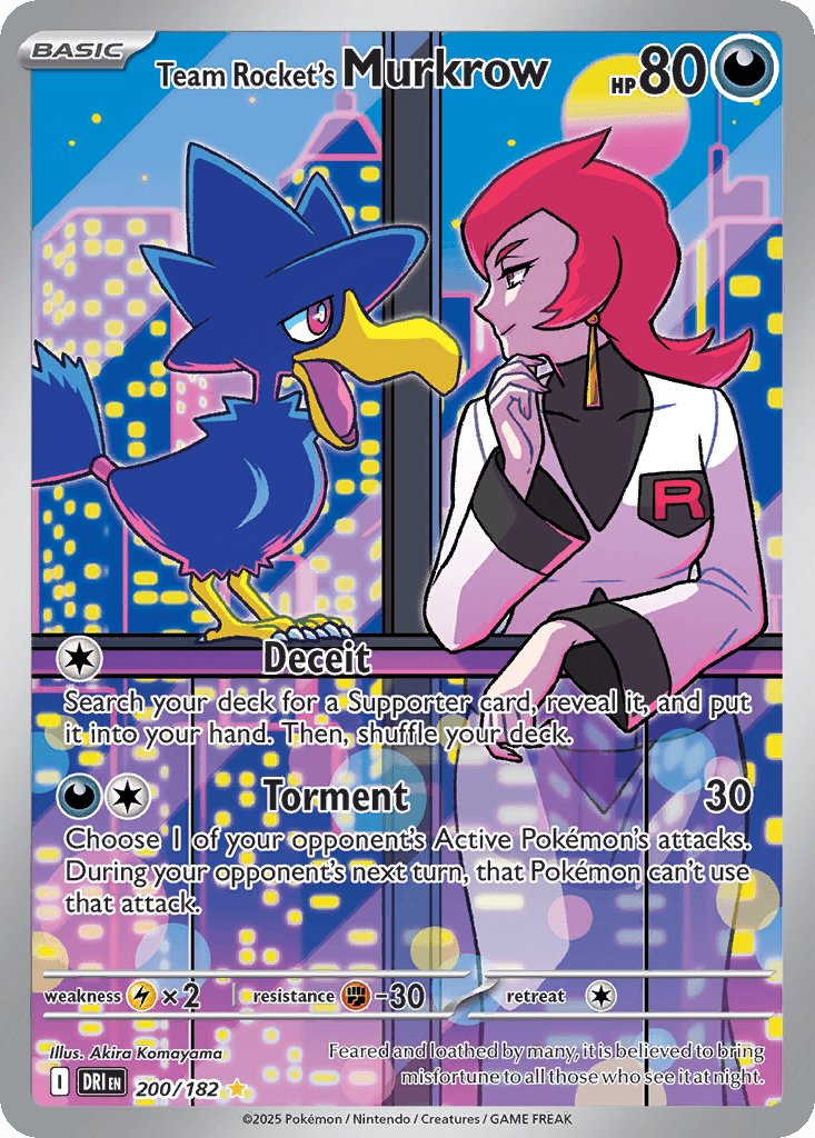 Team Rocket's Murkrow — Destined Rivals #200/182, PSA 10