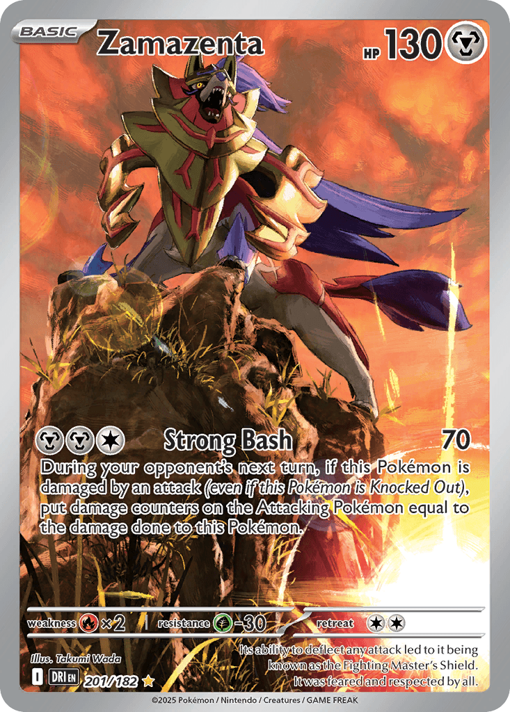 Zamazenta — Destined Rivals #201/182, PSA 10