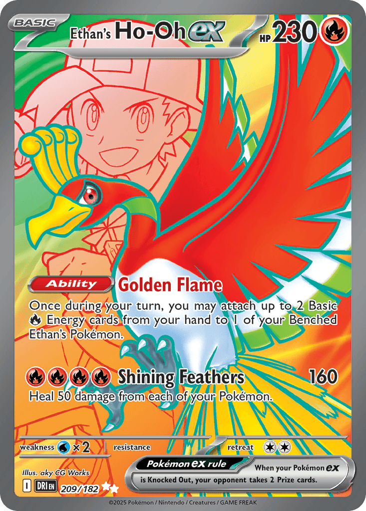 Ethan's Ho-Oh ex — Destined Rivals #209/182, CGC 10