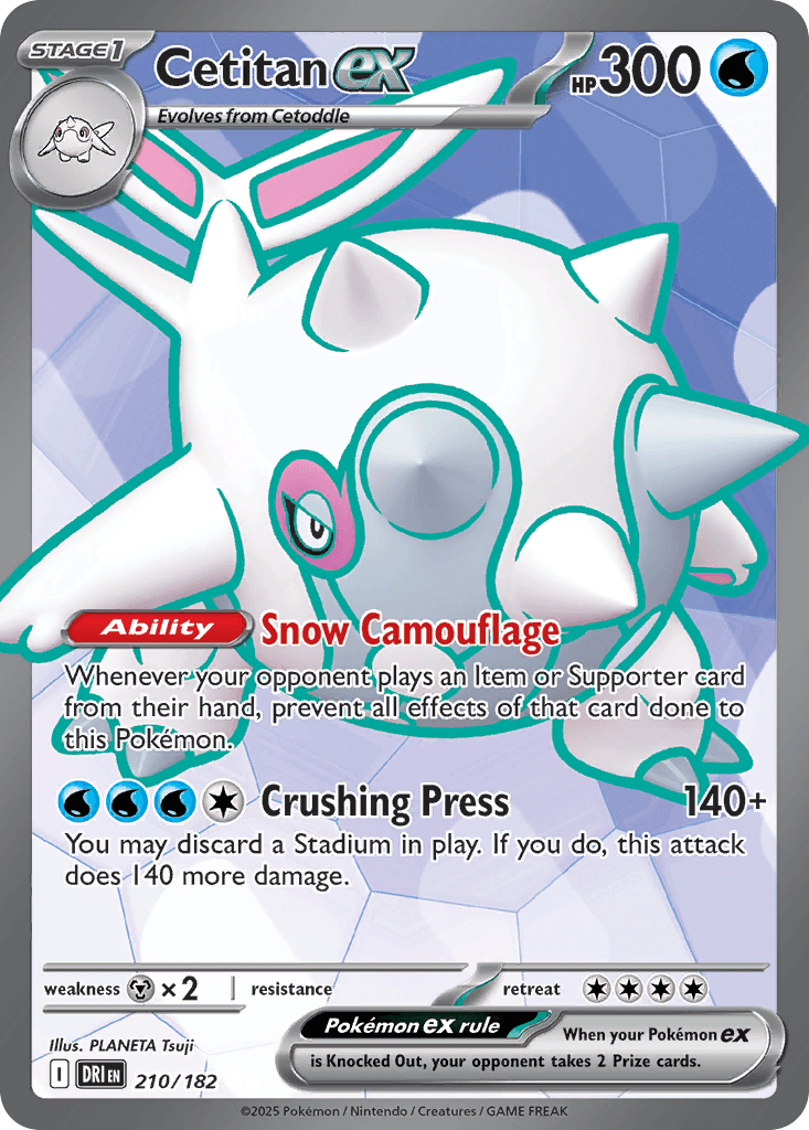 Cetitan ex — Destined Rivals #210/182, raw, NM