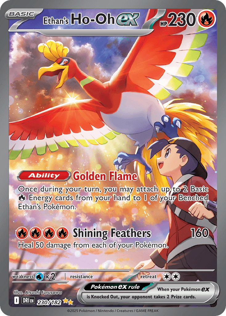 Ethan's Ho-Oh ex — Destined Rivals #230/182, PSA 10
