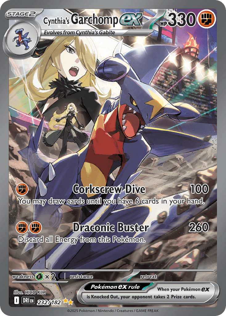 Cynthia's Garchomp ex — Destined Rivals #232/182, PSA 10