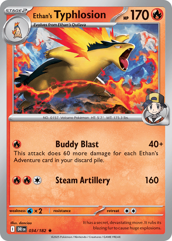 Ethan's Typhlosion — Destined Rivals #34/182, PSA 10