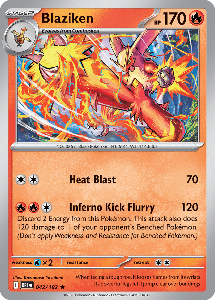 Blaziken — Destined Rivals #42/182, raw, NM