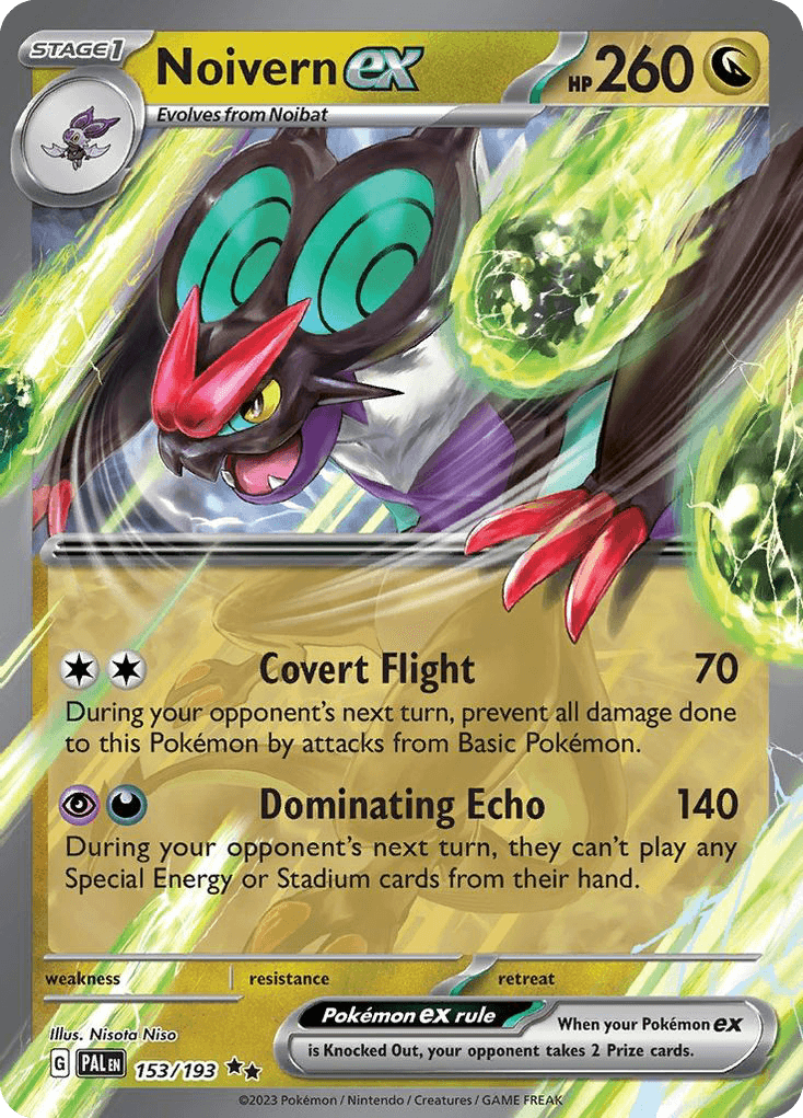 Noivern ex — Paldea Evolved #153/193, PSA 8