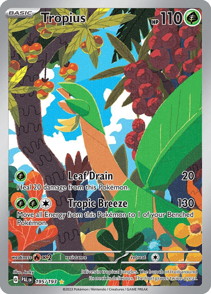 Tropius — Paldea Evolved #195/193, PSA 10